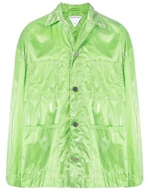 Bottega Veneta Glossy Single-Breasted Jacket - Green