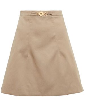 Patou A-Line Mini Skirt - Natural