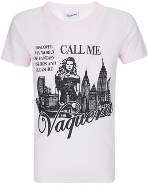 VAQUERA Call Me Graphic T-Shirts - White