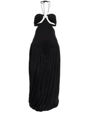 Stella McCartney Cutout Halterneck Midi Dress - Black