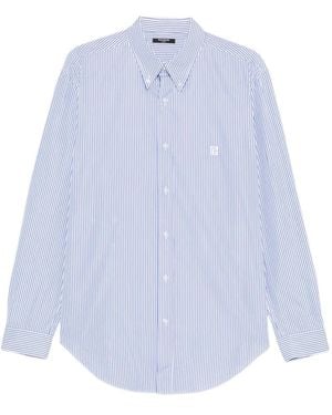 Balmain Striped Regular-Fit Shirt - Blue