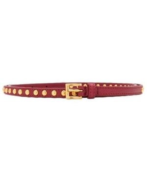 Prada Stud Detail Belt - White