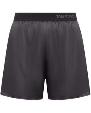 Tom Ford Elastic-Waist Shorts - Blue
