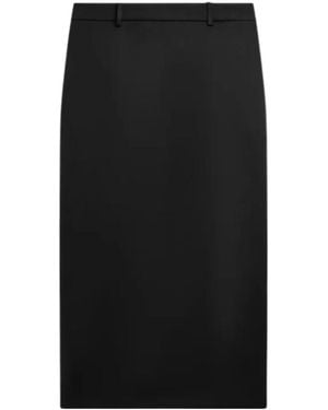 Frankie Shop Belt Loop Midi Skirt - Black