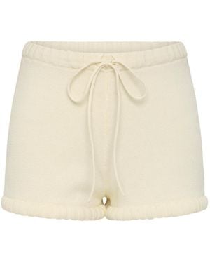 Posse Teo Drawstring Knit Shorts - Natural
