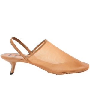 Loewe Petal Slingback Heeled Sandals - Natural