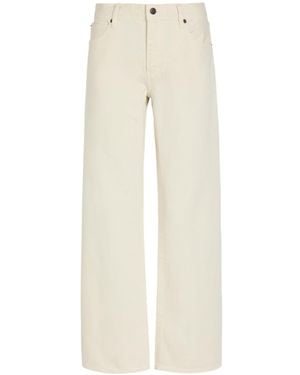 FRAME Low-Rise Straight-Leg Jeans - Natural