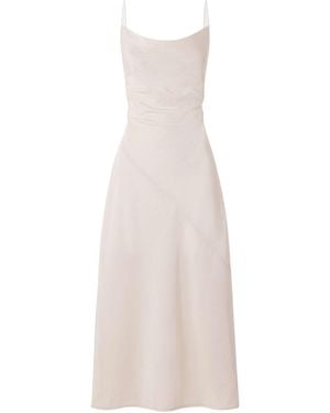 Calvin Klein Crepe De Chine Midi Dress - White