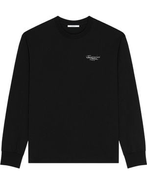 Givenchy Stamp Printed Long-Sleeved T-Shirt - Black