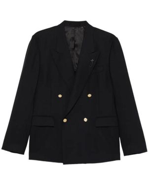 Lardini Double-Breasted Blazer - Black