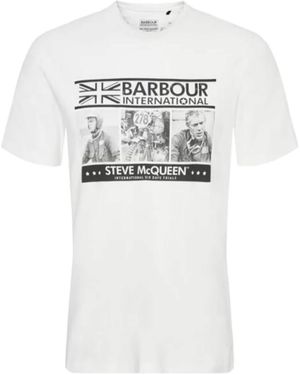 Barbour International Graphic Printed T-Shirt - White