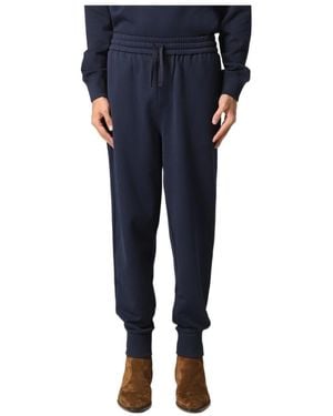Etro Logo Embroidered Drawstring Tapered Track Pants - Blue