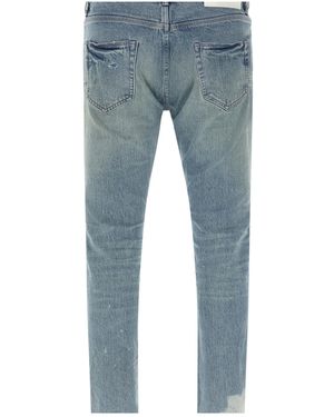 Purple Brand P001 Reflective Paint Repair Skinny Jeans in Black