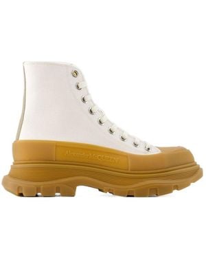 McQueen Lace-Up Boots - Natural