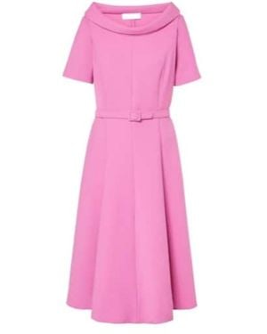 Oscar de la Renta Wool-Blend Midi Dress - Pink