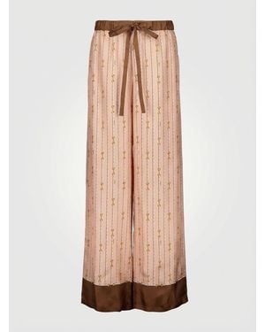 Gucci Printed Silk Pants - Natural