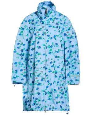 Marni Floral-Print Raincoat - Blue