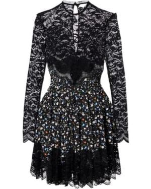 Rabanne Floral Lace Minidress - Black