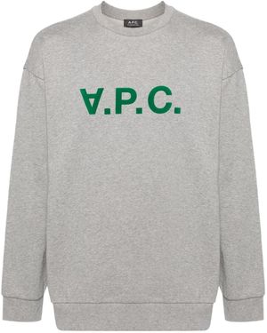A.P.C. Eliot Logo-Print Sweatshirt - Grey