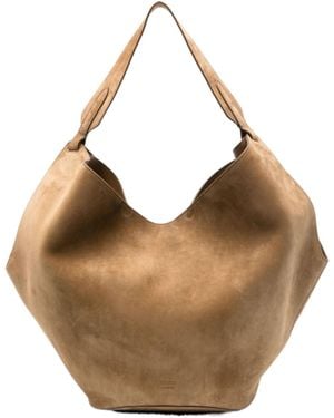 KHAITE Medium Lotus Tote Bag - Brown