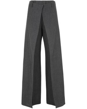 Fendi Double-Layered Effect Trousers - Grey