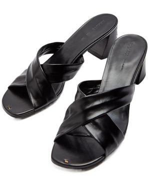 KHAITE Leather Mules - Black