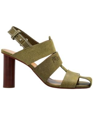 JW Anderson Round Toe High Heel Sandals - Green
