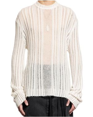 Ann Demeulemeester Long Sleeve Jumper - White