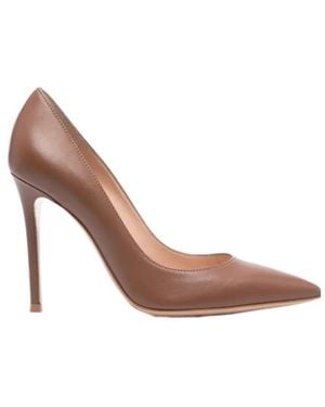 Gianvito Rossi 105Mm Leather Pumps - Brown