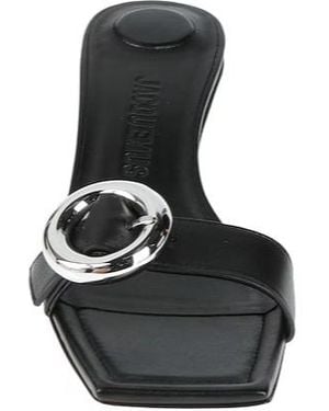 Jacquemus Minimalist Square-Toe Sandals - Black