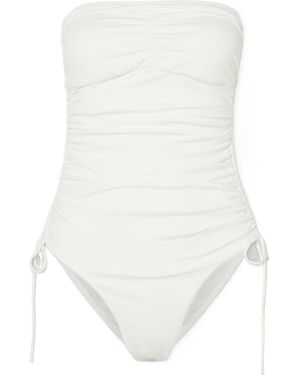 Melissa Odabash Strapless Ruched Swimsuit - White