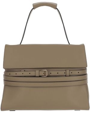Moschino Tie Me Shoulder Bag - Natural
