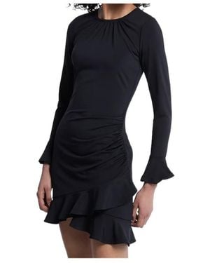 MICHAEL Michael Kors Ruffled Stretch Matte Jersey Dress - Black