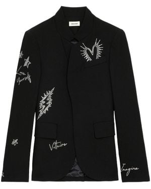Zadig & Voltaire Very Diamanté Blazer - Black