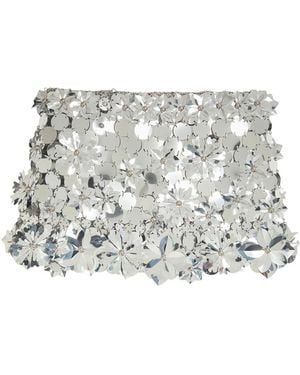 Rabanne Sequin-Embellished Linked Metal Mini Skirt - Metallic