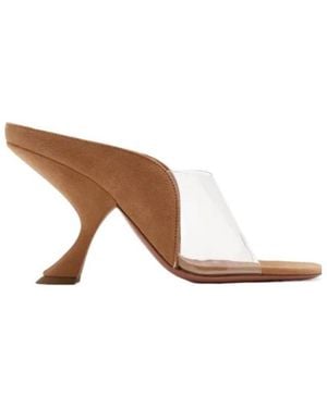 AMINA MUADDI High-Heel Mules - Brown