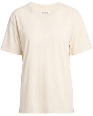 Maison Margiela Logo-Print T-Shirts - Natural