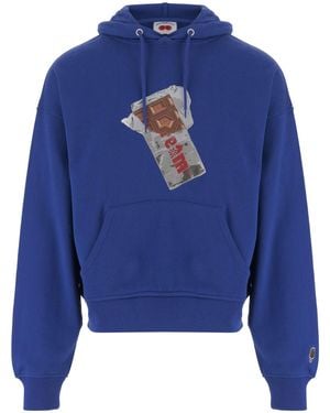 ICECREAM Drawstring Hooded Sweatshirt - Blue