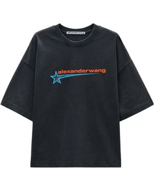Alexander Wang Star Patterned Crewneck T-Shirt - Black