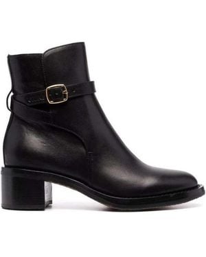 Celine Folco Round-Headed Ankle Boots - Black