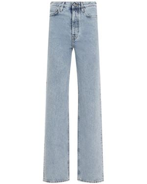 TOTEME Totême Logo-Patch Straight Leg Jeans - Blue