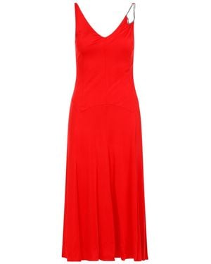Lanvin Sleeveless A-Line Midi Dress - Red