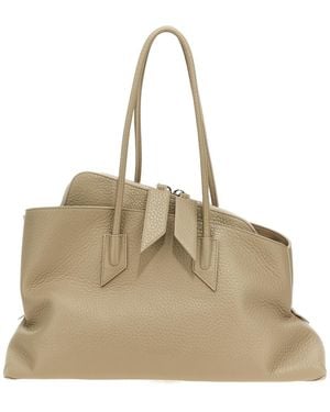 The Attico Double-Strap Shoulder Bag - Natural