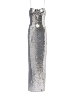 Rebecca Vallance Sequined Gown - White