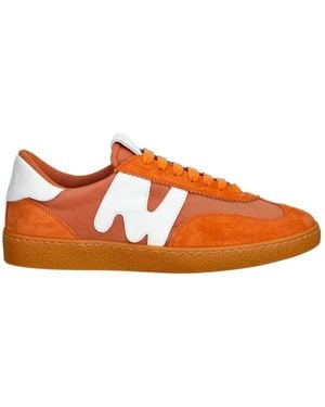 MSGM Suede-Panel Sneakers - Orange