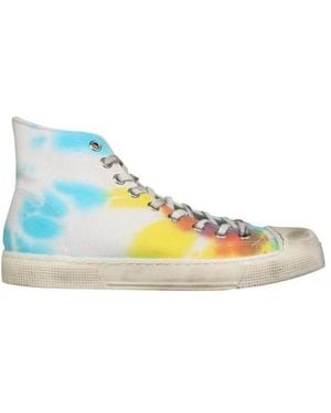 Gienchi High Jean Michel Lace-Up Sneakers - Blue
