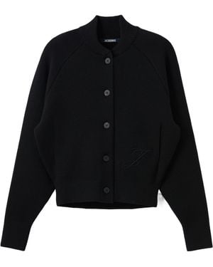 Jacquemus Lavande Embroidered Cardigan - Black