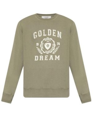 Golden Goose Logo Printed Crewneck Sweatshirt - Grey