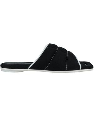 MM6 by Maison Margiela Minimal Hollow Out Slippers - Black