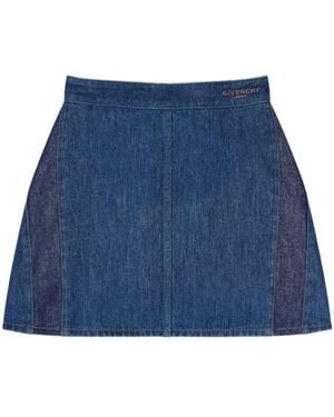 Givenchy Mini Cocoon Skirt - Blue